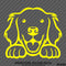 Peeking Golden Retriever Puppy Dog Vinyl Decal - S4S Designs