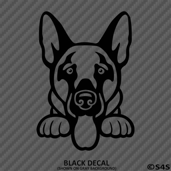 Peeking German Shepherd Puppy Dog Vinyl Decal - S4S Designs