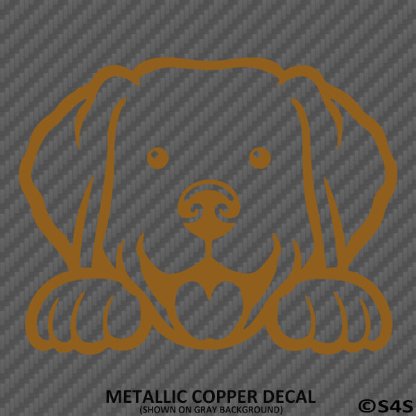 Peeking Labrador Retriever Puppy Dog Vinyl Decal - S4S Designs