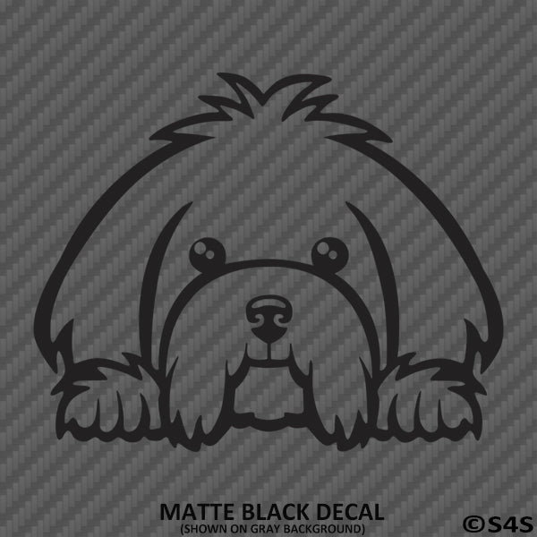 Peeking Maltese Puppy Dog Vinyl Decal - S4S Designs