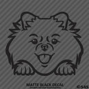 Peeking Pomeranian Puppy Dog Vinyl Decal - S4S Designs