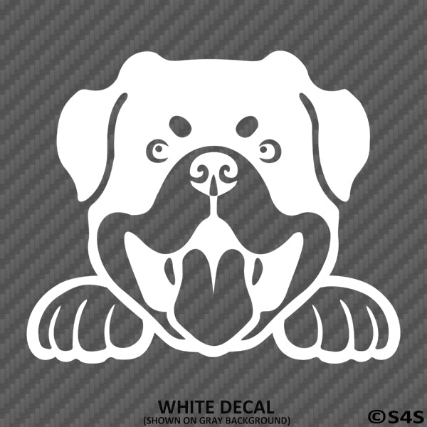 Peeking Rottweiler Puppy Dog Vinyl Decal - S4S Designs