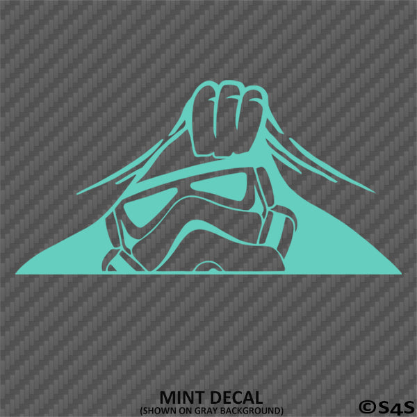 Peeking Stormtrooper Disney Inspired Vinyl Decal