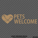 Business Decal: Pets Welcome Vinyl Decal - S4S Designs