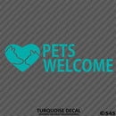 Business Decal: Pets Welcome Vinyl Decal - S4S Designs