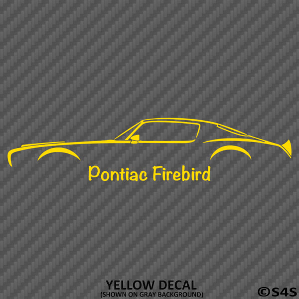 1970 Pontiac Firebird Classic Car Silhouette Vinyl Decal - S4S Designs