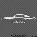 1972 Pontiac LeMans GTO Classic Car Silhouette Vinyl Decal - S4S Designs
