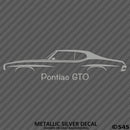 1972 Pontiac LeMans GTO Classic Car Silhouette Vinyl Decal - S4S Designs