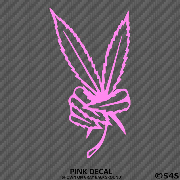 Marijuana Weed Peace Symbol Vinyl Decal - S4S Designs
