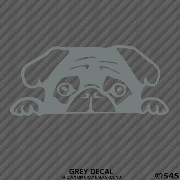 Peeking Pug Puppy Vinyl Decal - S4S Designs