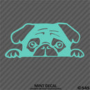 Peeking Pug Puppy Vinyl Decal - S4S Designs