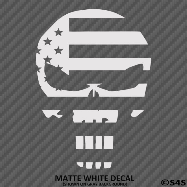 American Flag: Punisher Skull Patriotic Vinyl Decal - S4S Designs