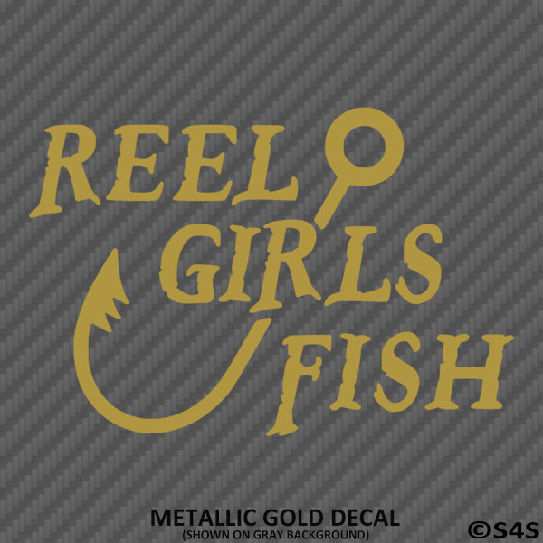 Reel Girls Fish Hook Vinyl Decal - S4S Designs