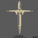 Bullet/Rifle Cross 2A Firearms Vinyl Decal - S4S Designs