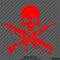 Skull with Crossed Rifle and Bullet 2A Military Vinyl Decal