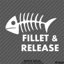 Fillet And Release Fish Bones Fishing Vinyl Decal - S4S Designs