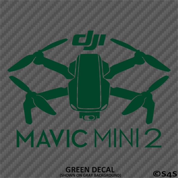DJI Mavic Mini 2 Drone Silhouette Vinyl Decal - S4S Designs