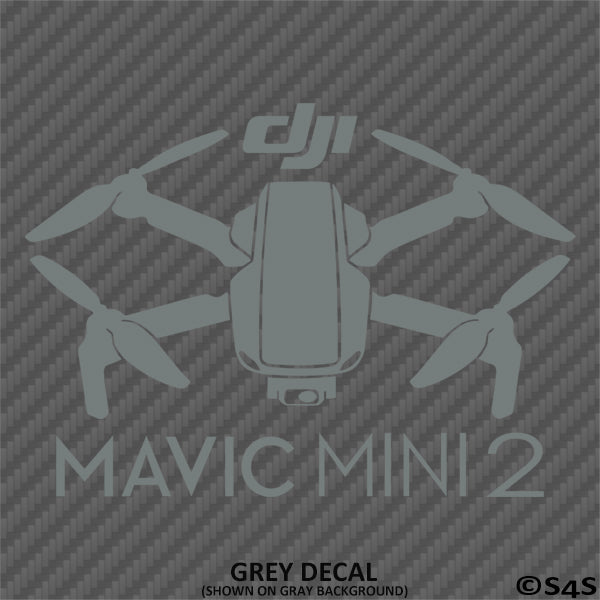 DJI Mavic Mini 2 Drone Silhouette Vinyl Decal - S4S Designs