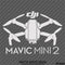 DJI Mavic Mini 2 Drone Silhouette Vinyl Decal - S4S Designs
