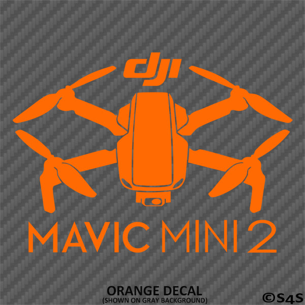DJI Mavic Mini 2 Drone Silhouette Vinyl Decal - S4S Designs