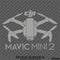 DJI Mavic Mini 2 Drone Silhouette Vinyl Decal - S4S Designs
