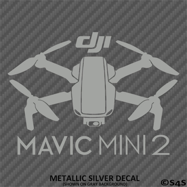 DJI Mavic Mini 2 Drone Silhouette Vinyl Decal - S4S Designs