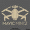DJI Mavic Mini 2 Drone Silhouette Vinyl Decal - S4S Designs