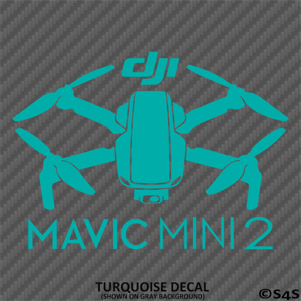 DJI Mavic Mini 2 Drone Silhouette Vinyl Decal - S4S Designs