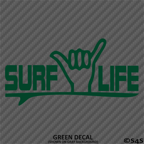 Surf Life Surfing Vinyl Decal - S4S Designs