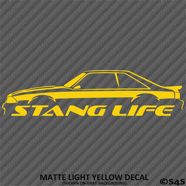 Stang Life Fox Body Mustang Silhouette Vinyl Decal