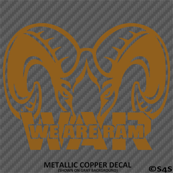 WAR Ram And More Club Vinyl Decal Style 2