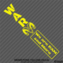 WAR Ram And More Club Vinyl Decal Style 1