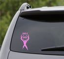 Save A Rack Breast Cancer Awareness Ribbon Vinyl Decal - S4S Designs