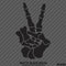 Skeleton Peace Sign Bones Vinyl Decal - S4S Designs