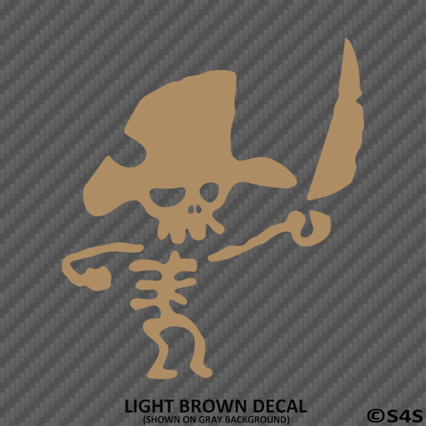 Pirate Skull Crossed Swords Vinyl Decal Sticker