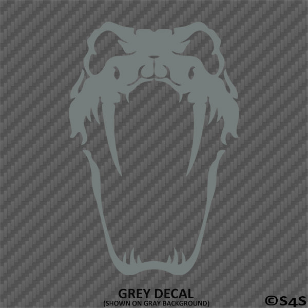Angry Snake Head Silhouette Vinyl Decal