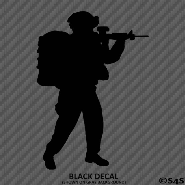 US Army Soldier Silhouette Military Vinyl Decal
