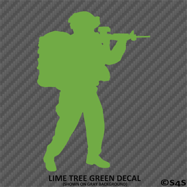 US Army Soldier Silhouette Military Vinyl Decal