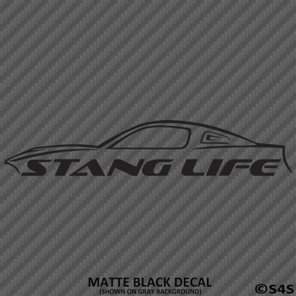 Stang Life Mustang Silhouette Vinyl Decal Version 2 - S4S Designs