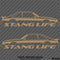 Stang Life Fox Body Mustang Silhouette Vinyl Decal (PAIR)