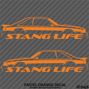 Stang Life Fox Body Mustang Silhouette Vinyl Decal (PAIR)
