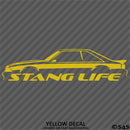Stang Life Fox Body Mustang Silhouette Vinyl Decal - S4S Designs