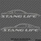 Stang Life Mustang Silhouette Vinyl Decal Version 2 (PAIR)