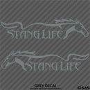 'Stang Mustang Pony Flames (PAIR) Vinyl Decal