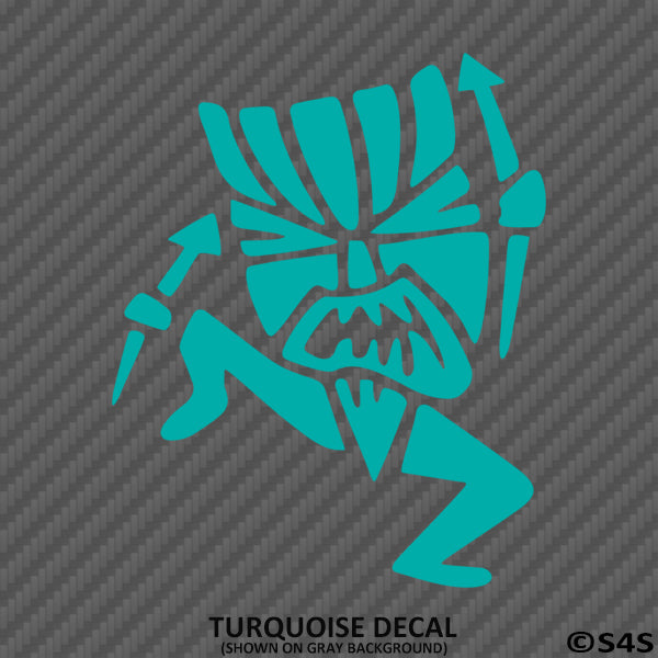 Dancing Hawaiian Tiki Man Mask Vinyl Decal - S4S Designs