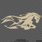 Tribal Horse Mustang Stallion Silihouette Vinyl Decal - S4S Designs