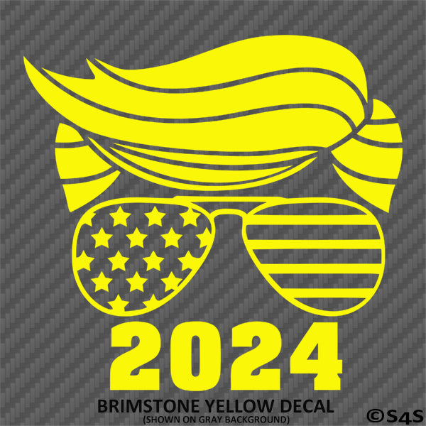 Trump 2024 Patriotic Shades Political Vinyl Decal