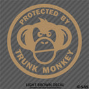 Protected By Trunk Monkey Funny Vinyl Decal Version 1 - S4S Designs