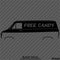 Classic Old Van Scary Free Candy Vinyl Decal