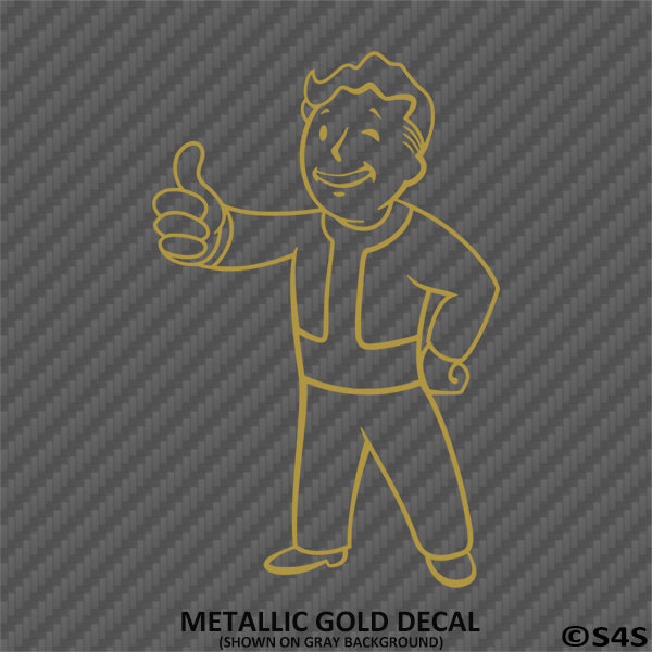 Fallout 76 Pipboy Vault Boy Vinyl Decal Version 1 - S4S Designs